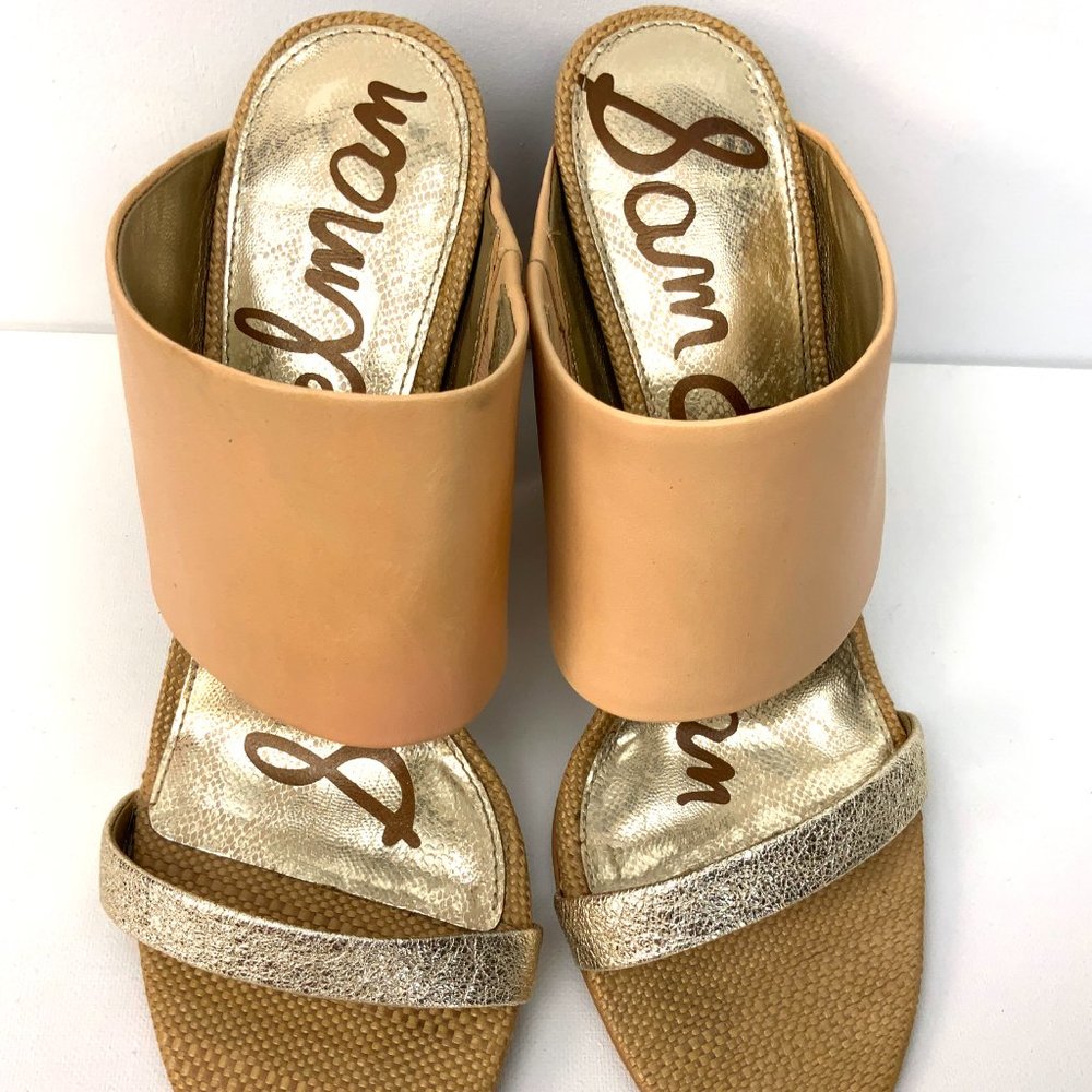 New Sam Edelman Yoselin Heels Sandals Tan/Beguie - Picture 6 of 16